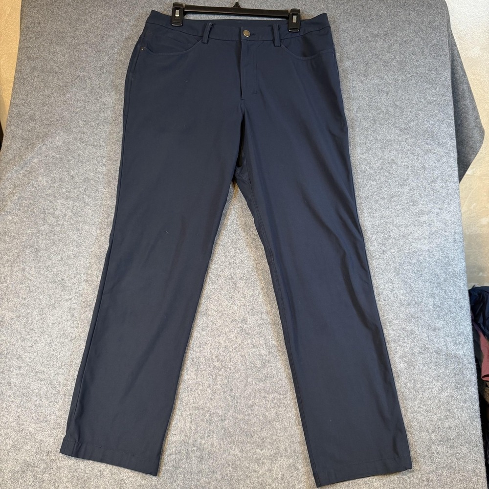 Lululemon Pants Mens 32x30 Blue Stretch Chino 5 Pocket Casual Performance